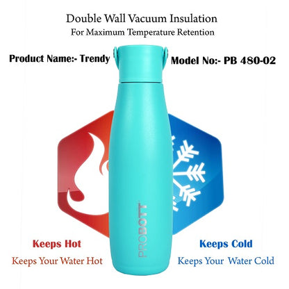 Probott Thermosteel Trendy Hot and Cold Vacuum Flask Water Bottle 480ml