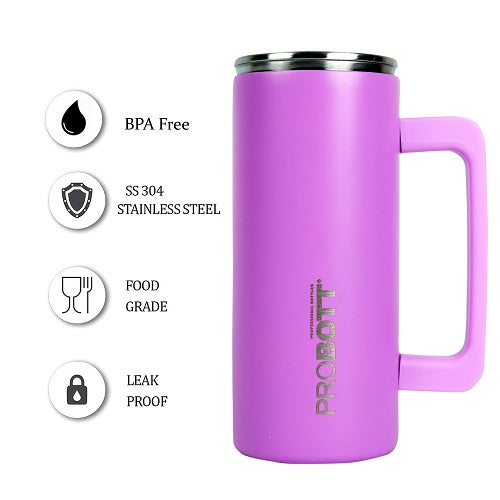 PROBOTT Thermosteel Brew Hot And Cold Vacuum Flask 380 Ml - Pink PB 380-02 - GMARTSHOPY