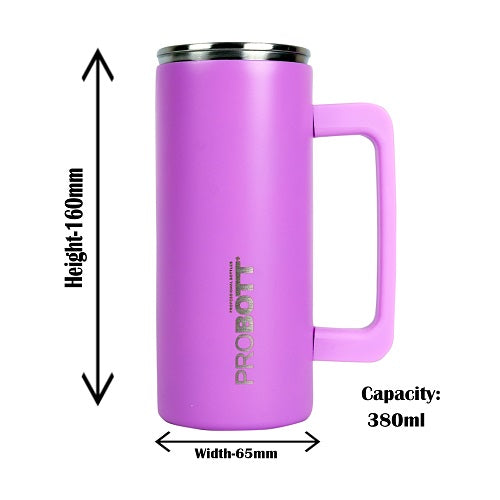 PROBOTT Thermosteel Brew Hot And Cold Vacuum Flask 380 Ml - Pink PB 380-02 - GMARTSHOPY