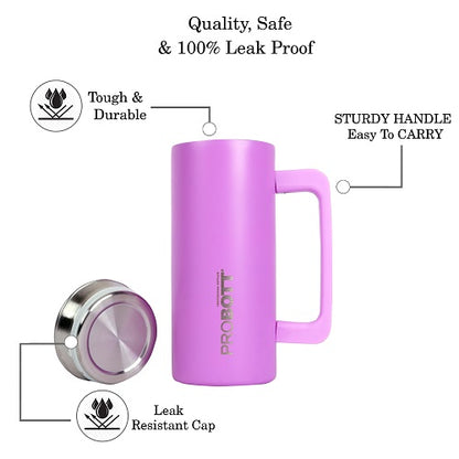 PROBOTT Thermosteel Brew Hot And Cold Vacuum Flask 380 Ml - Pink PB 380-02 - GMARTSHOPY