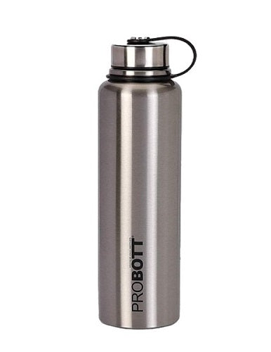 PROBOTT Hulk Vacuum Flask Capacity 1100 ml, Silver, Hot and Cold Water Bottle with Carry Bag