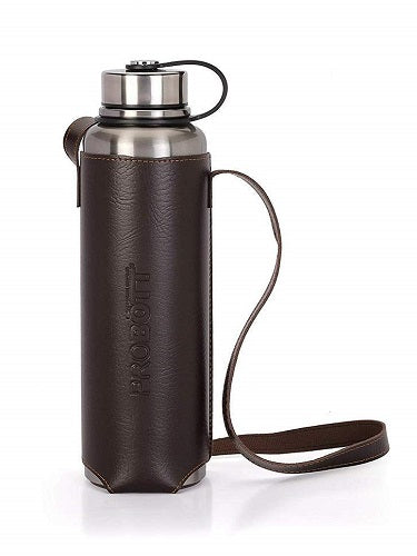 PROBOTT Hulk Vacuum Flask Capacity 1100 ml, Silver, Hot and Cold Water Bottle with Carry Bag