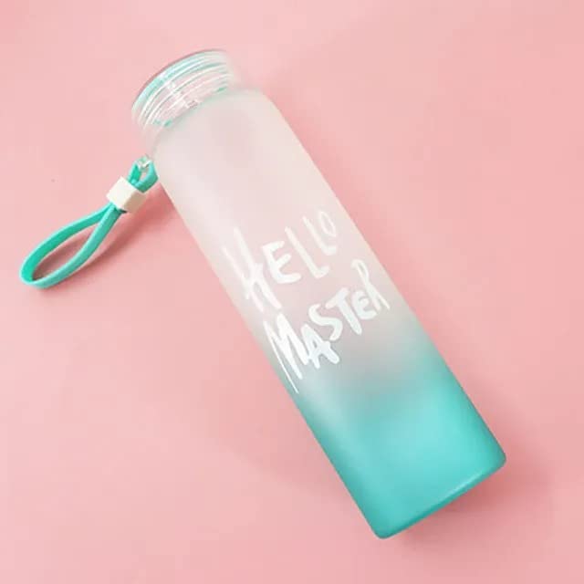 Hello Master Colorful Water Bottle with Airtight Cap Holder Strap, Leak Proof,BPA Free