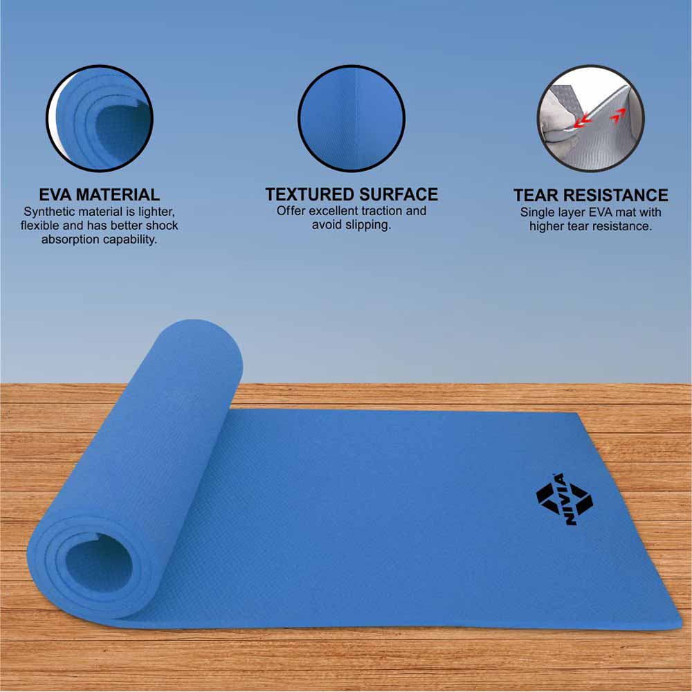 Nivia Anti-Skid Yoga Mat, Anti Slip and anti Bacterial