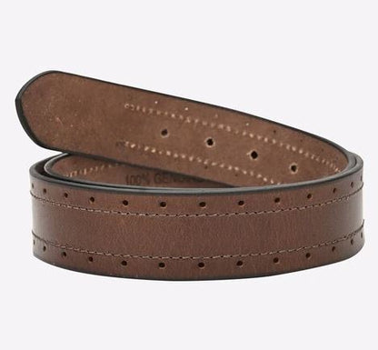 Genuine Leather Belt for Men's Leather Belt with Buckle Closure - 87 CM