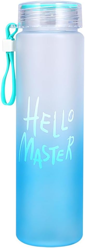 Hello Master Colorful Water Bottle with Airtight Cap Holder Strap, Leak Proof,BPA Free