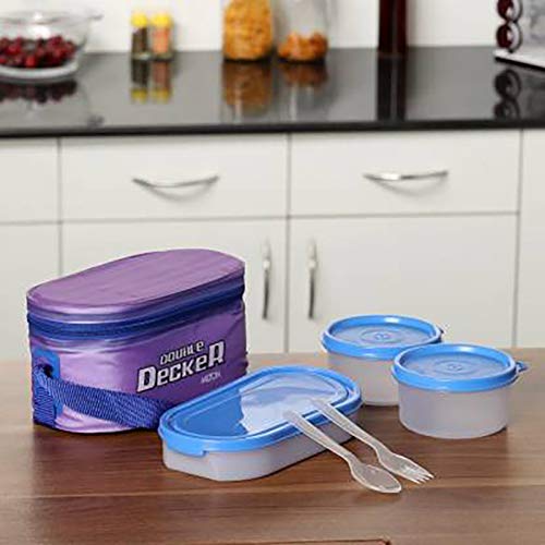 Milton Softline Double Decker Lunch Box, Set of 3, Leak Proof