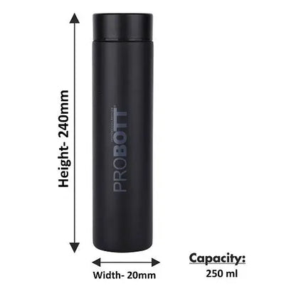 Thermosteel Compact Vacuum Flask 400ml -Black - GMARTSHOPY