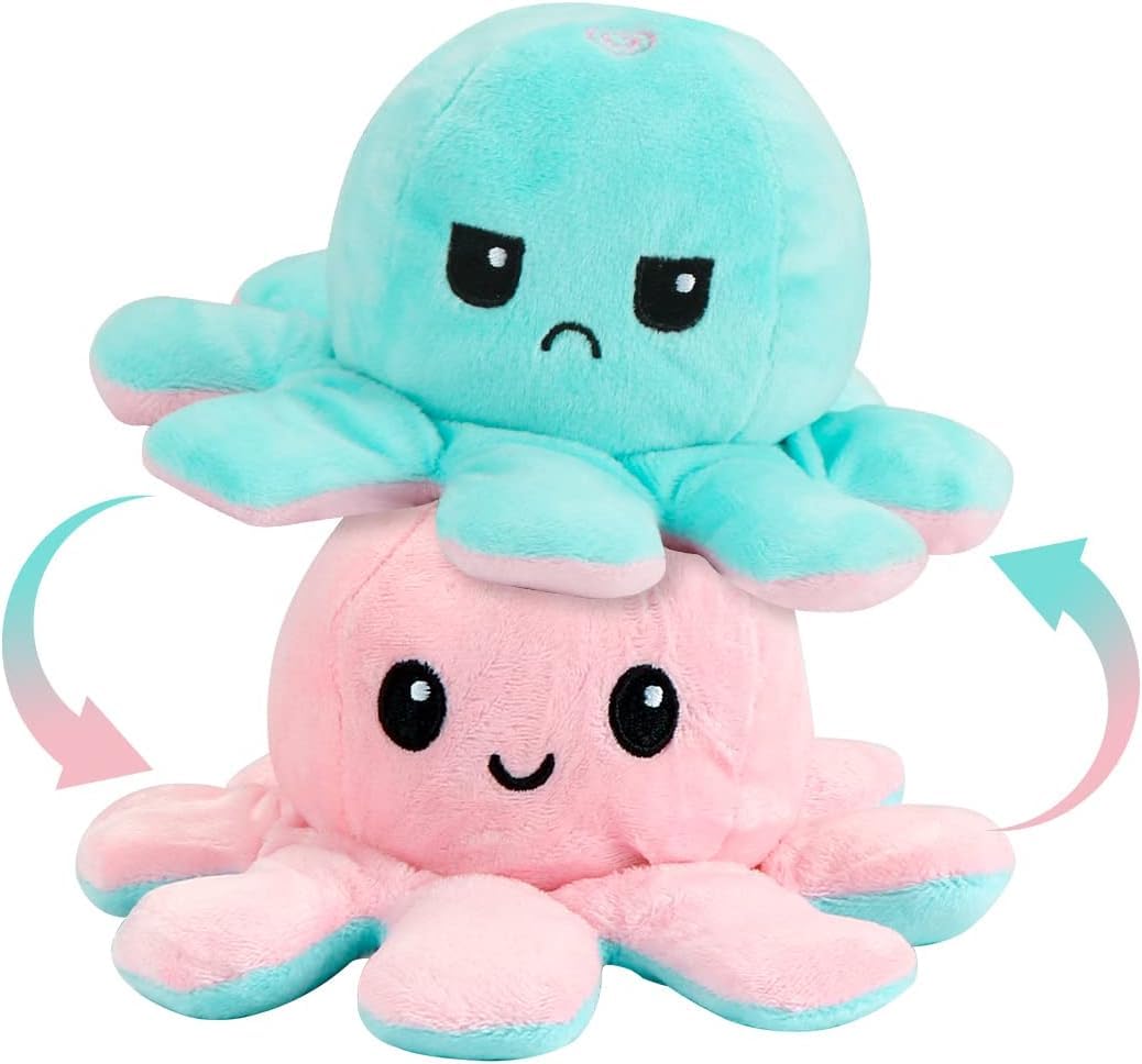 Reversible Octopus Plushie, Reversible Soft Toys for Kids | Plush Soft Toys for Baby Boys and Girls | Octopus Soft Toy for Kids - GMARTSHOPY