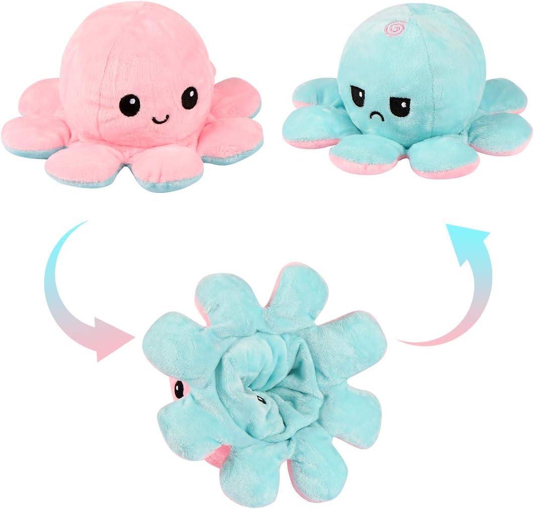 Reversible Octopus Plushie, Reversible Soft Toys for Kids | Plush Soft Toys for Baby Boys and Girls | Octopus Soft Toy for Kids - GMARTSHOPY