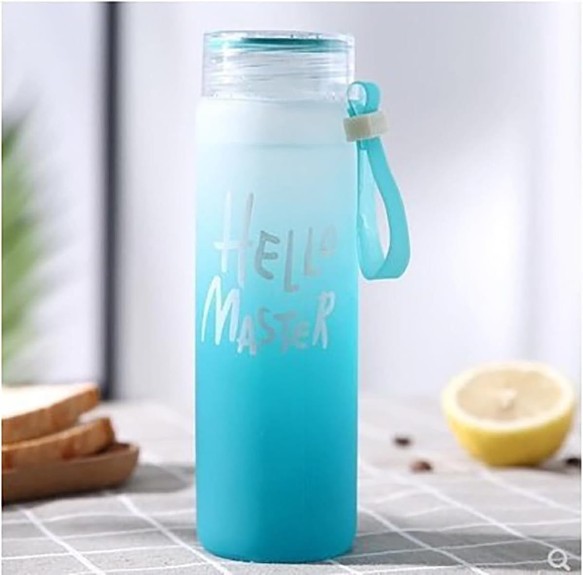 Hello Master Colorful Water Bottle with Airtight Cap Holder Strap, Leak Proof,BPA Free