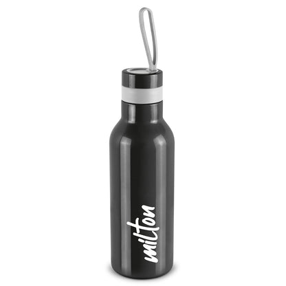 New Smarty 600 thermosteel Hot and Cold 24 hours Water Bottle, 490 ml, Black