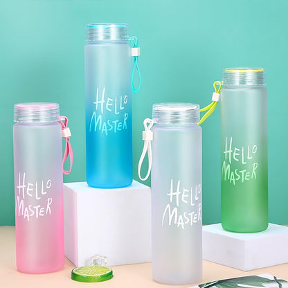 Hello Master Colorful Water Bottle with Airtight Cap Holder Strap, Leak Proof,BPA Free