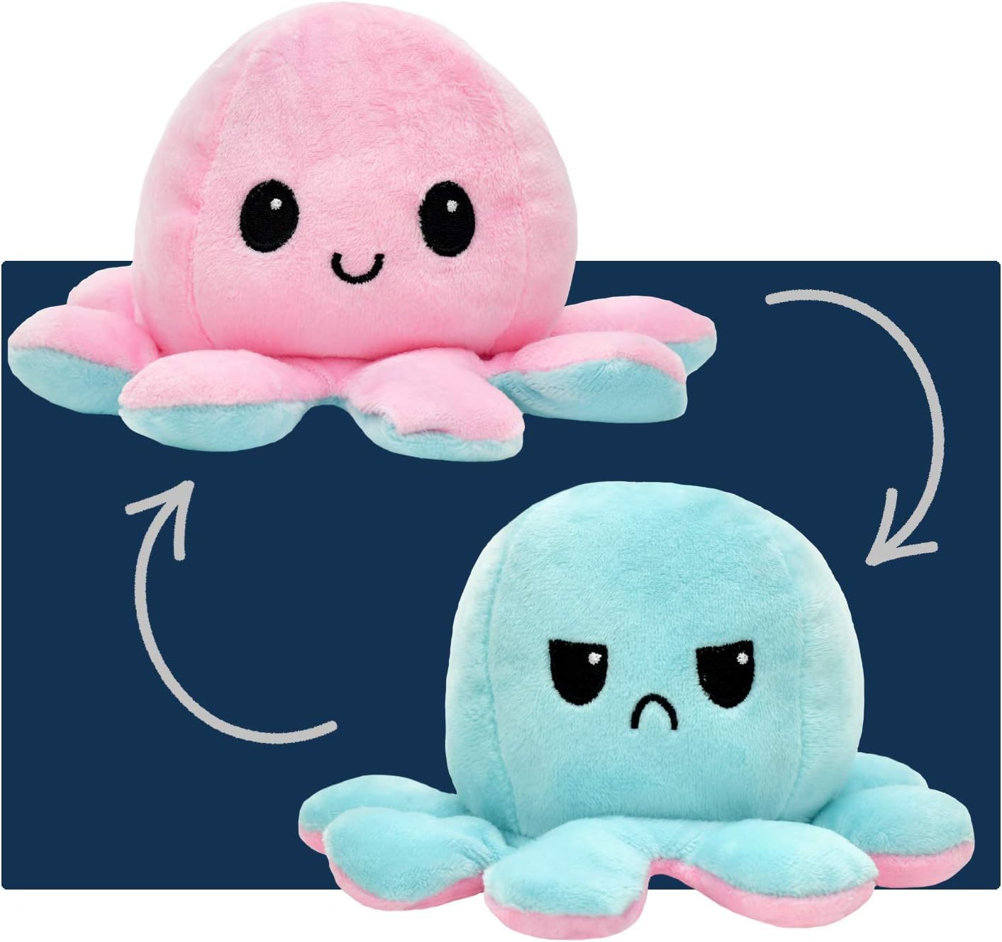 Reversible Octopus Plushie, Reversible Soft Toys for Kids | Plush Soft Toys for Baby Boys and Girls | Octopus Soft Toy for Kids - GMARTSHOPY