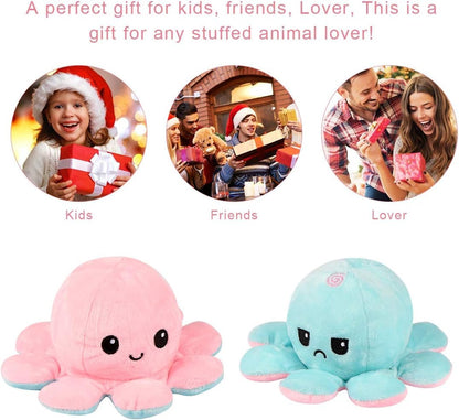 Reversible Octopus Plushie, Reversible Soft Toys for Kids | Plush Soft Toys for Baby Boys and Girls | Octopus Soft Toy for Kids - GMARTSHOPY