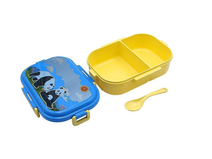 Senso Champs Kids Lunch Box Leak Proof, Air Right, Unbreakable, Food Grade Plastic, 2 Compartment with Spoon