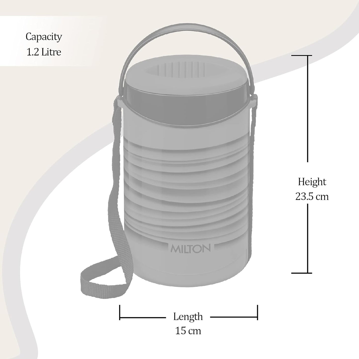 Milton Econa 4 Stainless Steel Lunch Box, Thermoware Insulated Leak Proof Tiffin Box