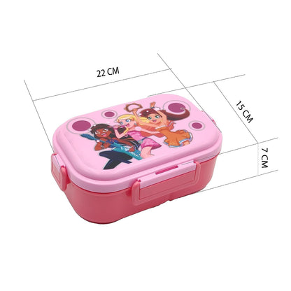 Senso Champs Kids Lunch Box Leak Proof, Air Right, Unbreakable, Food Grade Plastic, 2 Compartment with Spoon