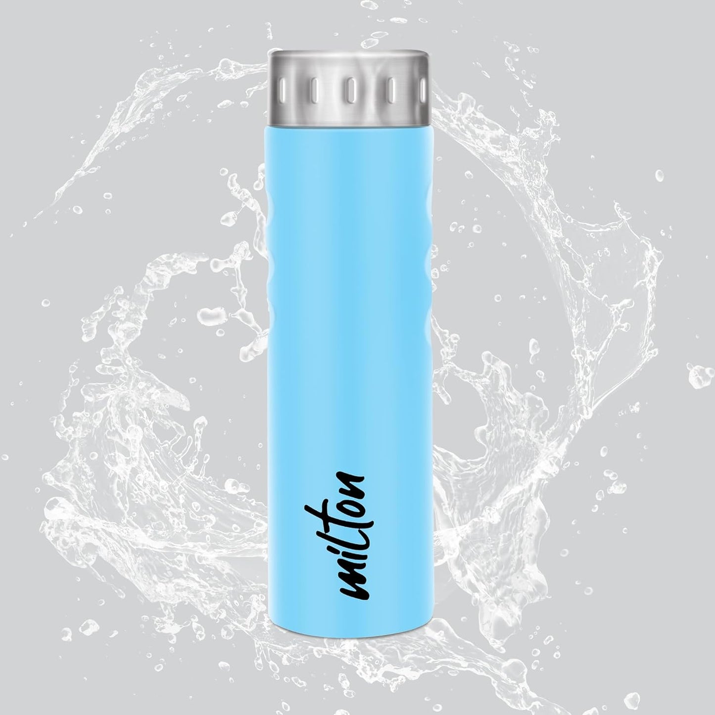 MILTON Stream Stainless Steel Water Bottle, Single walled | Leak Proof | Easy Grip