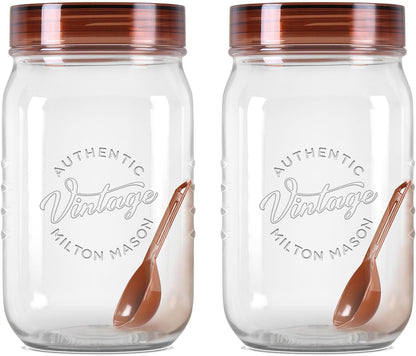 MILTON Vintage Plastic Storage Jar and Container Set, Airtight & BPA Free