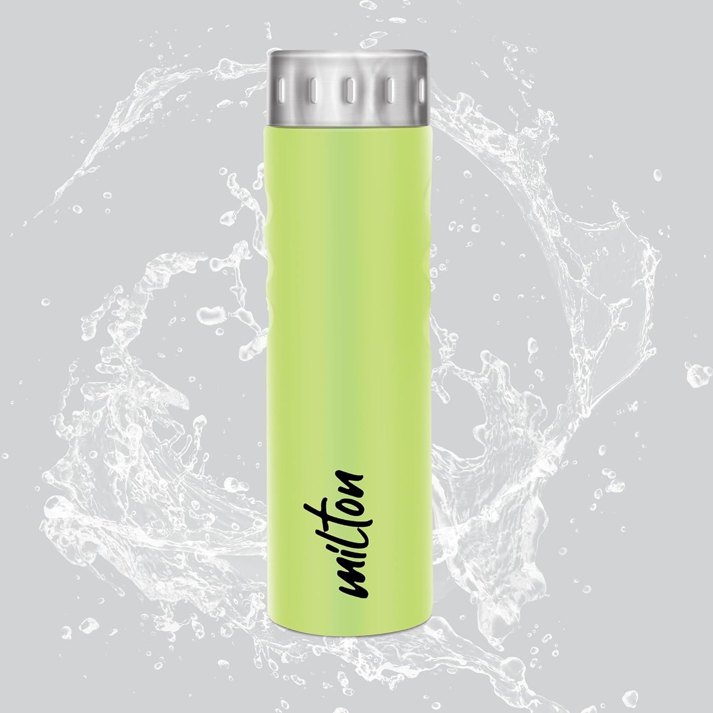 MILTON Stream Stainless Steel Water Bottle, Single walled | Leak Proof | Easy Grip