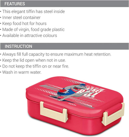 MILTON New Flatmate Stainless Steel Tiffin Box, BPA Free, Food Grade, Leak Proof