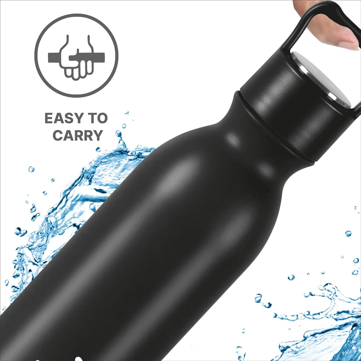 Milton Alice Thermosteel Water Bottle, Hot and Cold 24 Hours, Rust Proof and easy to carry