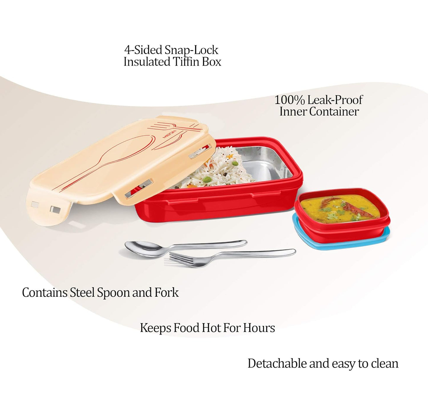 Steely Deluxe Inner Stainless Steel Kids Tiffin Box