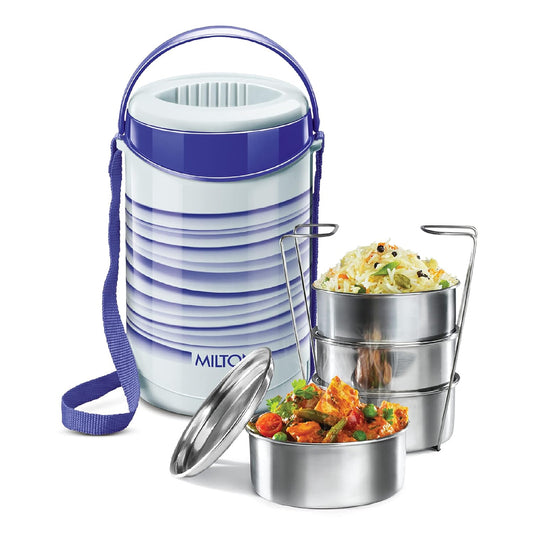 Milton Econa 4 Stainless Steel Lunch Box, Thermoware Insulated Leak Proof Tiffin Box