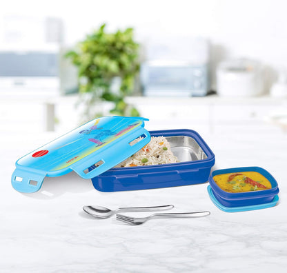 Steely Deluxe Inner Stainless Steel Kids Tiffin Box