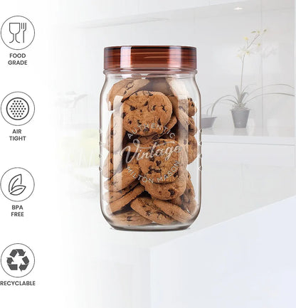 MILTON Vintage Plastic Storage Jar and Container Set, Airtight & BPA Free