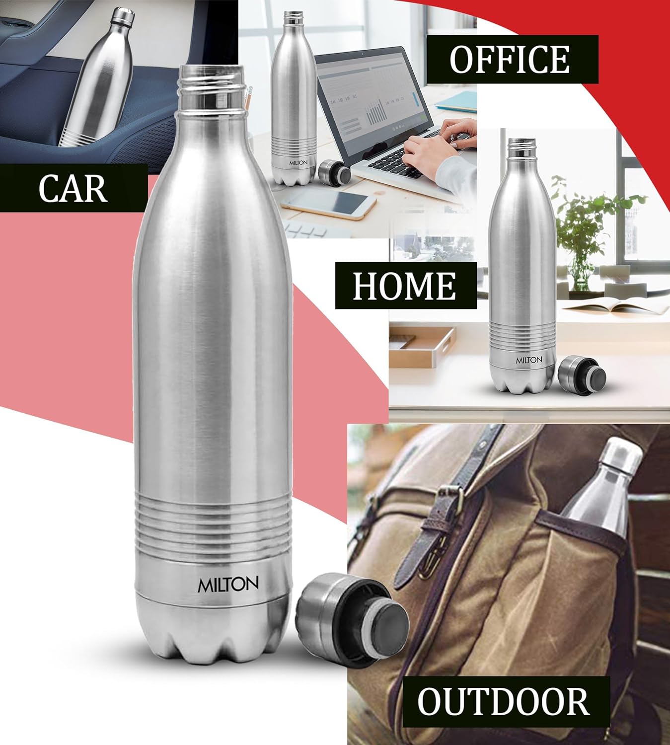 Milton Duo DLX Thermosteel 24 Hours Hot and Cold Water Bottle Leak Proof