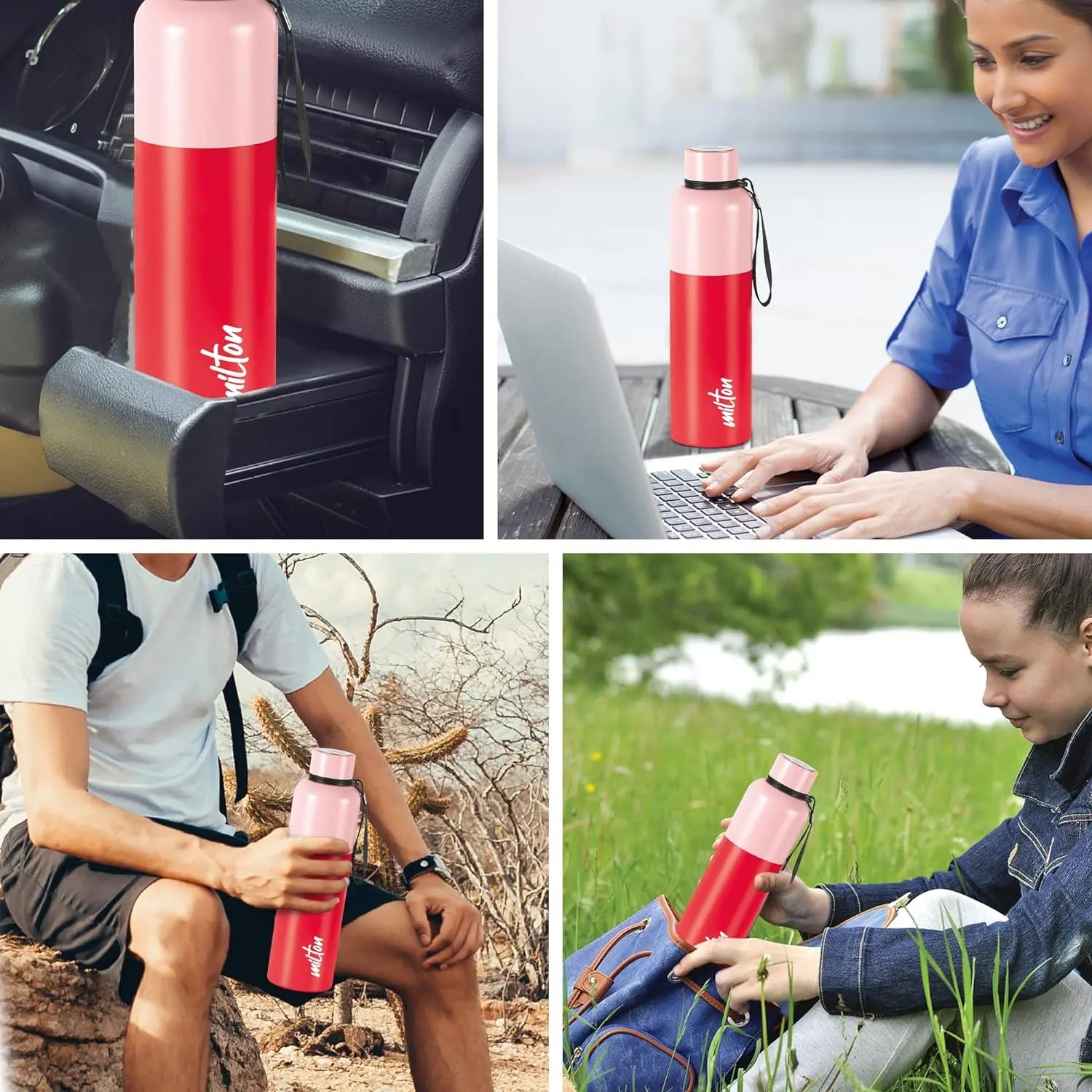 Milton Ancy Thermosteel Water Bottle,24 Hours Hot and Cold, Rust Proof - GMARTSHOPY