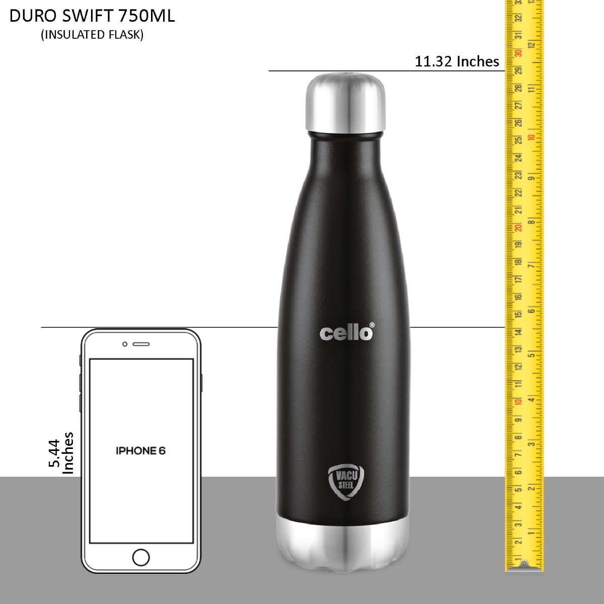 Duro Swift Stainless steel Water Bottle, 750ml, Hot & Hot 24 hours