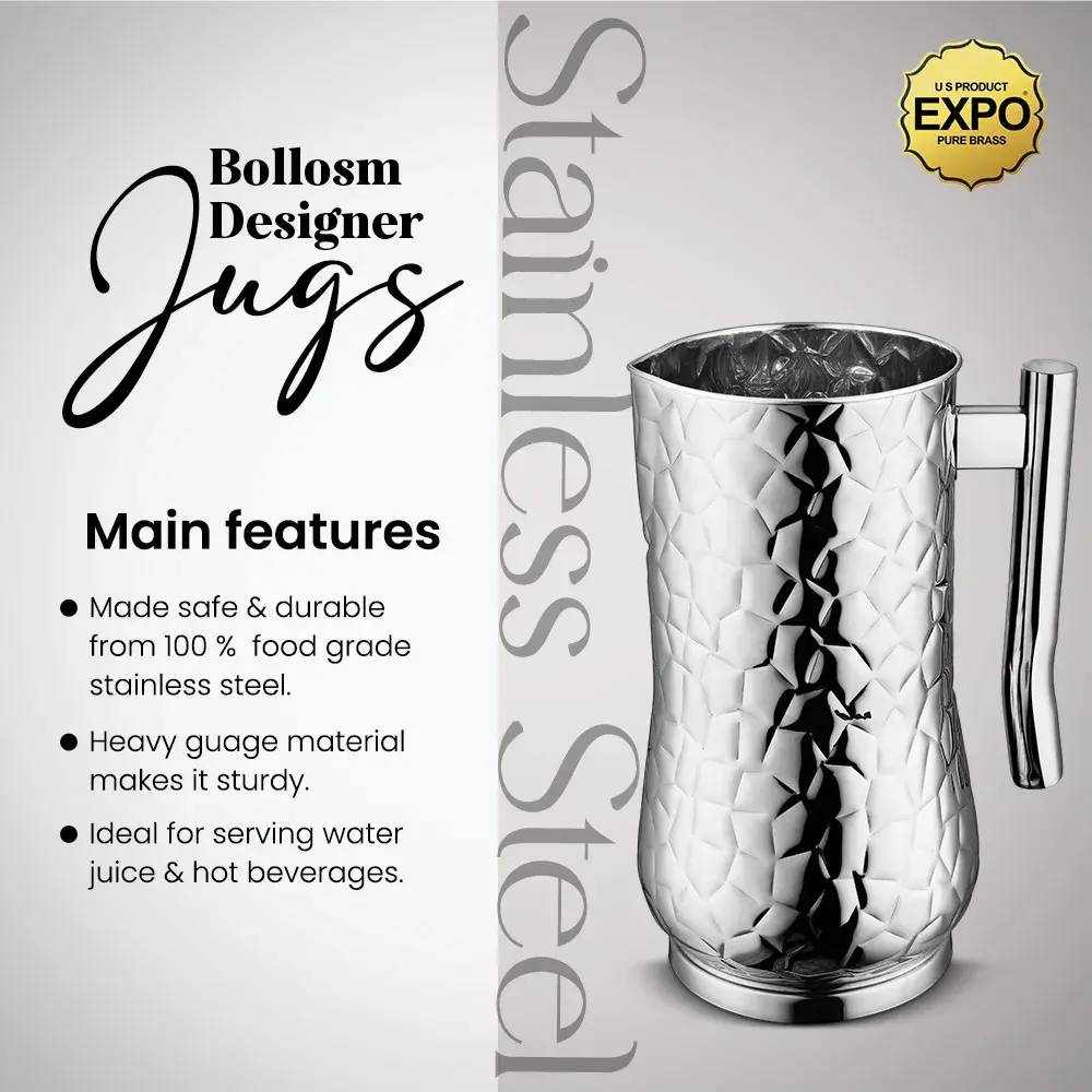 Expo Stainless Steel Bollosm Designer Jugs