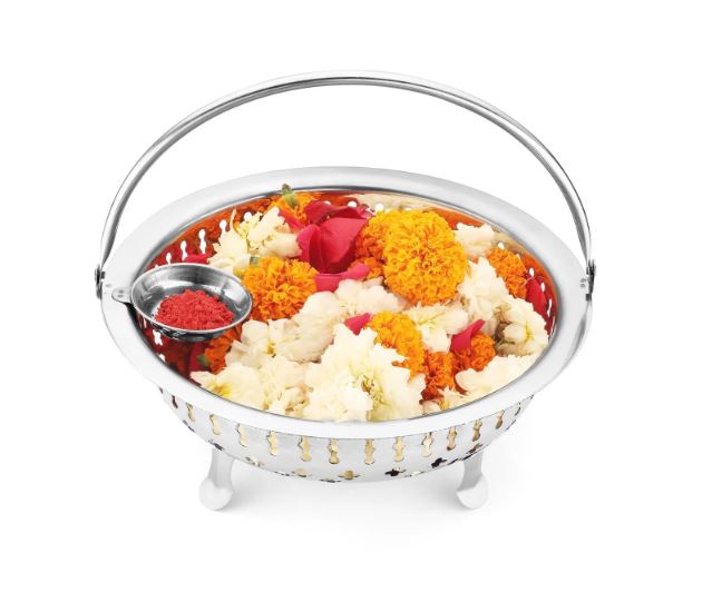 Expo Pooja Basket, High quality stainless steel