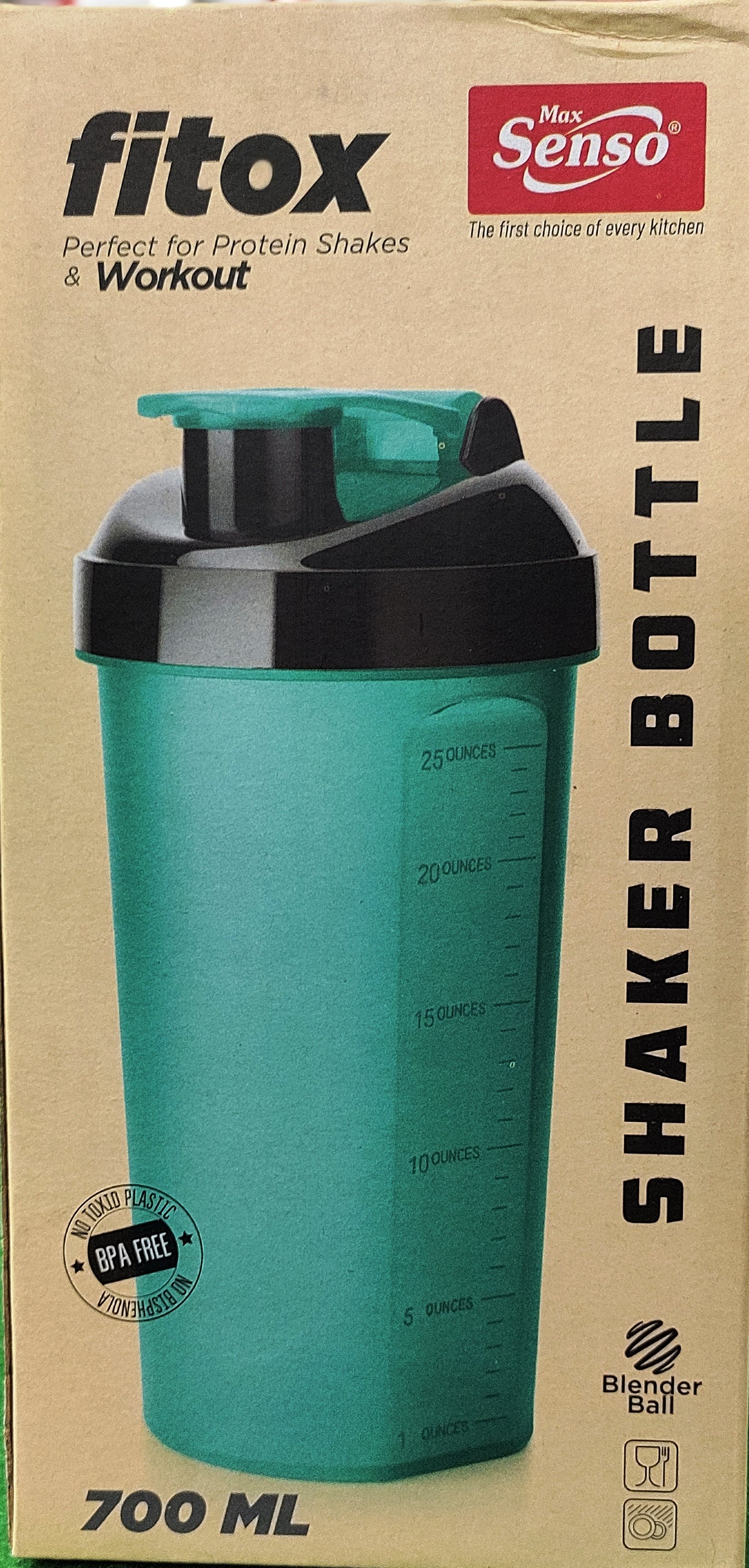 Shaker Bottle, Perfect for Protein Shakes & Workout Red Color 700ml