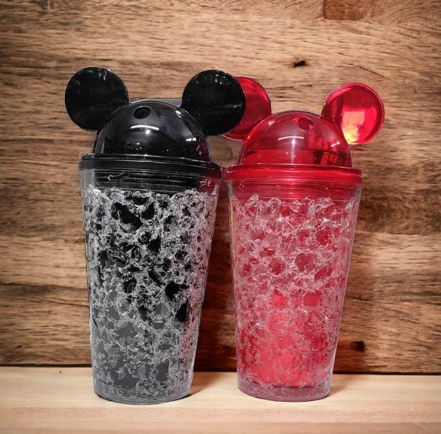 Mickey Mouse Glass Sipper Acrylic Tumbler With Straw, 450ML