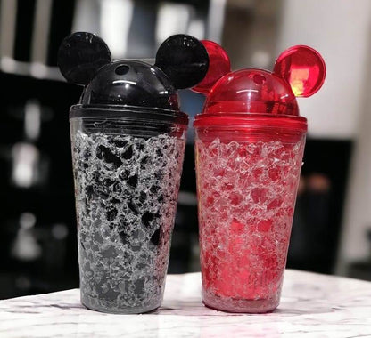 Mickey Mouse Glass Sipper Acrylic Tumbler With Straw, 450ML