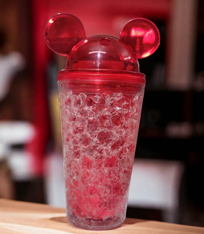 Mickey Mouse Glass Sipper Acrylic Tumbler With Straw, 450ML