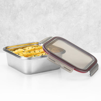 Milton Steel Lock & Store Container, Stainless Steel BPA Free and Food Grade