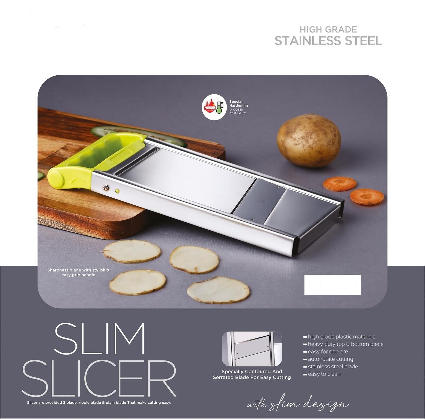 Senso Slim Slicer Stainless Steel Blade with stylish & easy grip handle