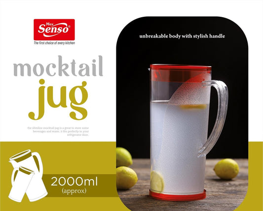 Senso Mocktail Jug, 2000ml approx, unbreakable body with stylish handle