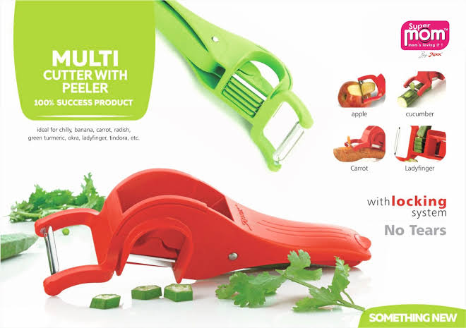 Multi Cutter 2 in 1 with Peeler Vegetable &  Fruit, with locking system