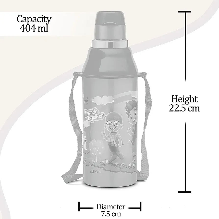 Milton Kool Steelight Steel Thermoware Kids Water Bottle, Insulated Inner Steel 400ml