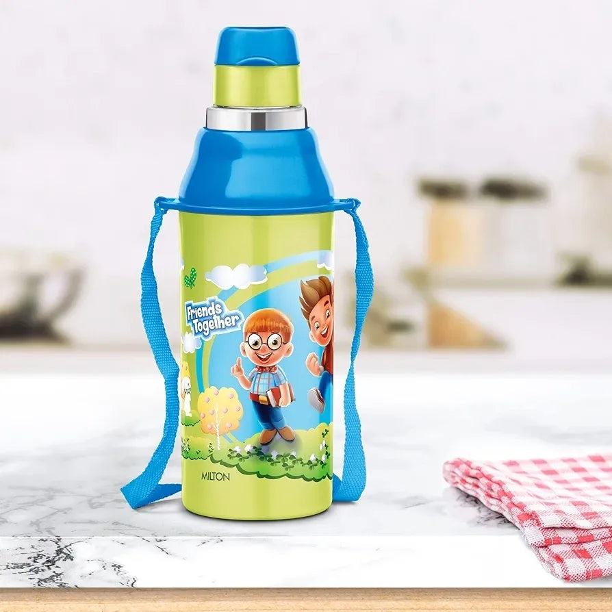 Milton Kool Steelight Steel Thermoware Kids Water Bottle, Insulated Inner Steel 400ml