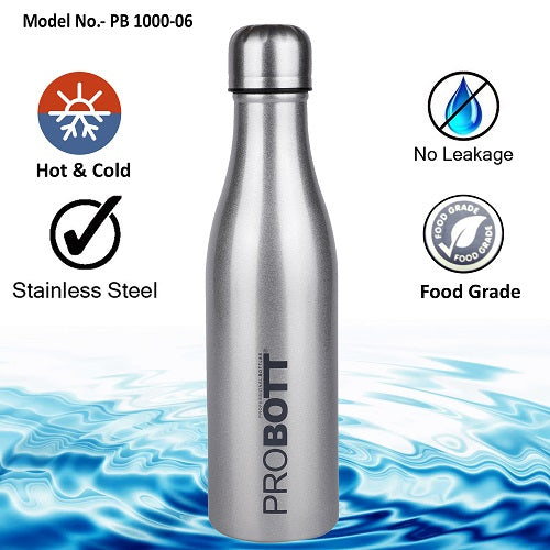 PROBOTT Vintage Vacuum Flask Capacity 1000 ml, Hot and Cold Water Bottle