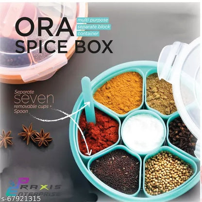 Senso ORA Spice Box, Multi purpose separate block container, Separate Seven removable cups + spoon