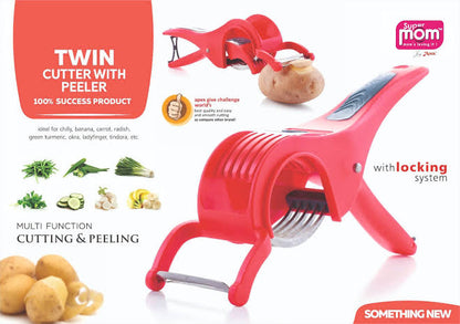 Multi Cutter 2 in 1 with Peeler Vegetable &  Fruit, with locking system