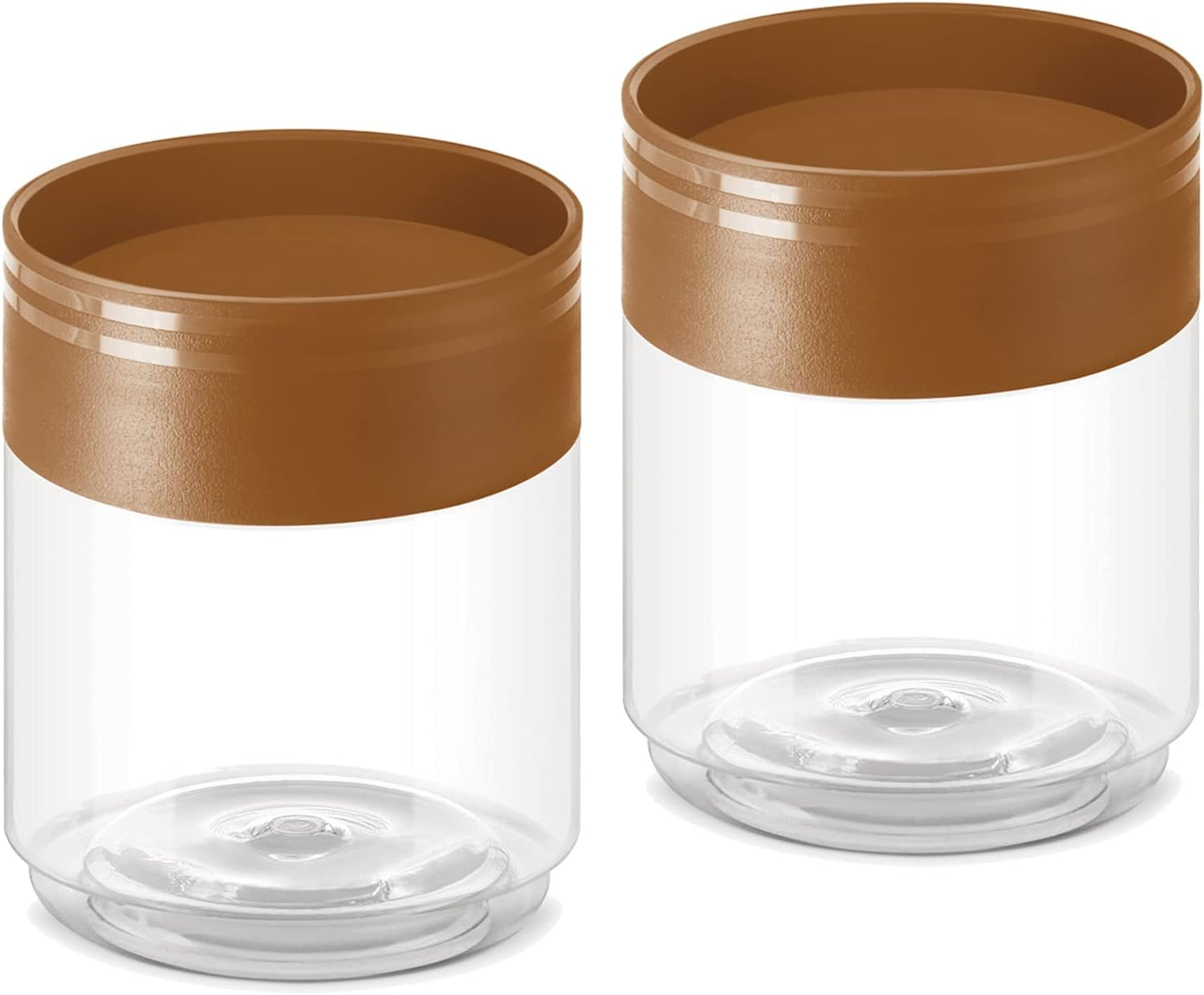 MILTON Stack IT Plastic Storage Jar, Brown | Air Tight | Storage Jar | Kitchen Organiser | BPA Free | Stackable | Modular | Food Grade | Multipurpose Jar